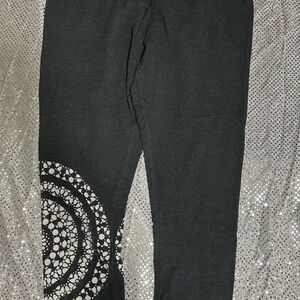 Balance Collection Black Leggings with White Pattern